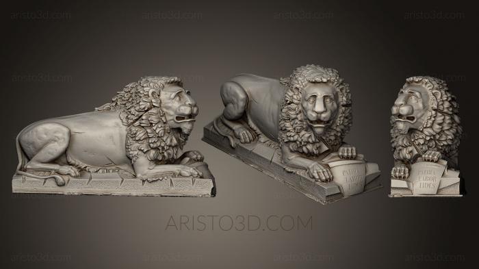 Figurines lions tigers sphinxes (STKL_0217) 3D model for CNC machine